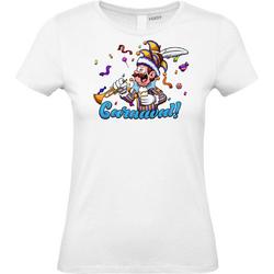 Dames T-shirt Carnavalluh | Carnaval | Carnavalskleding Dames Heren | Wit | maat XXL